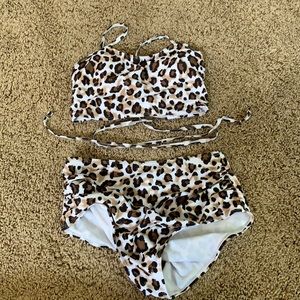 cheetah print bikini size small
